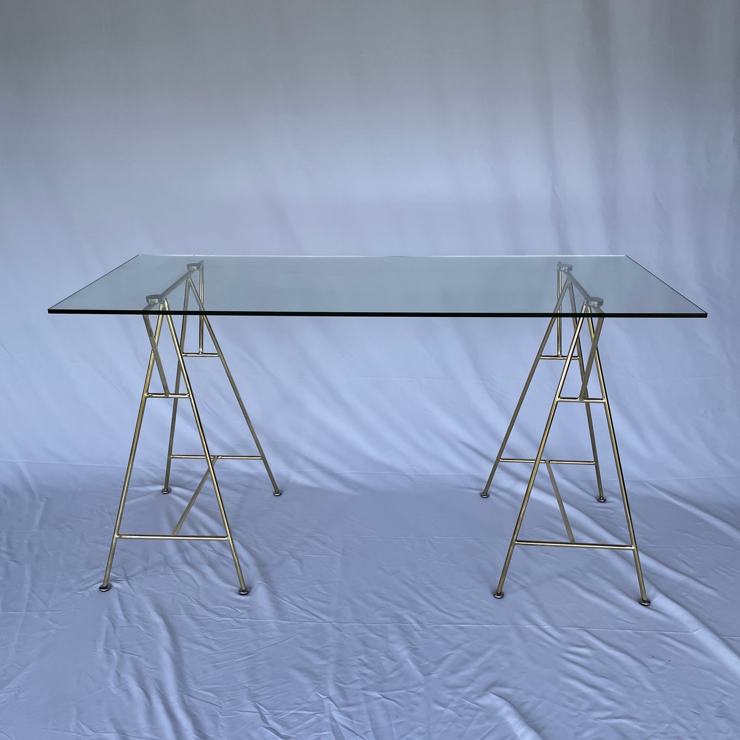 Freedom Glass Trestle Desk