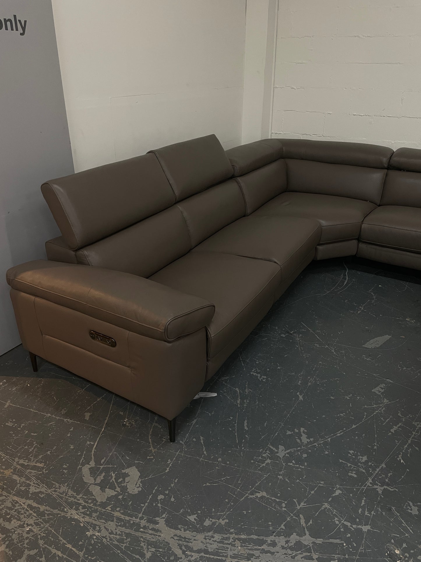 Freedom Clearance Cora Leather Electric Modular Recliner Sofa