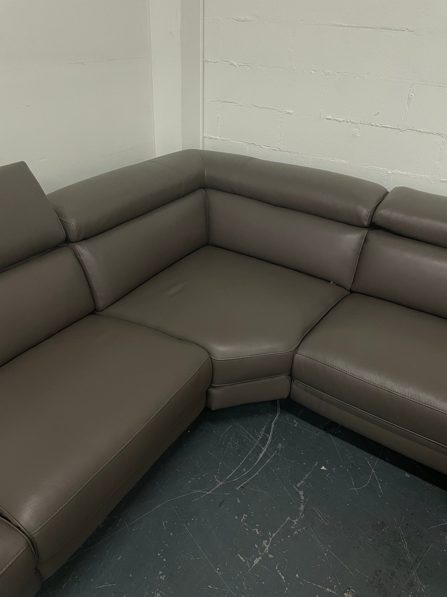 Freedom Clearance Cora Leather Electric Modular Recliner Sofa