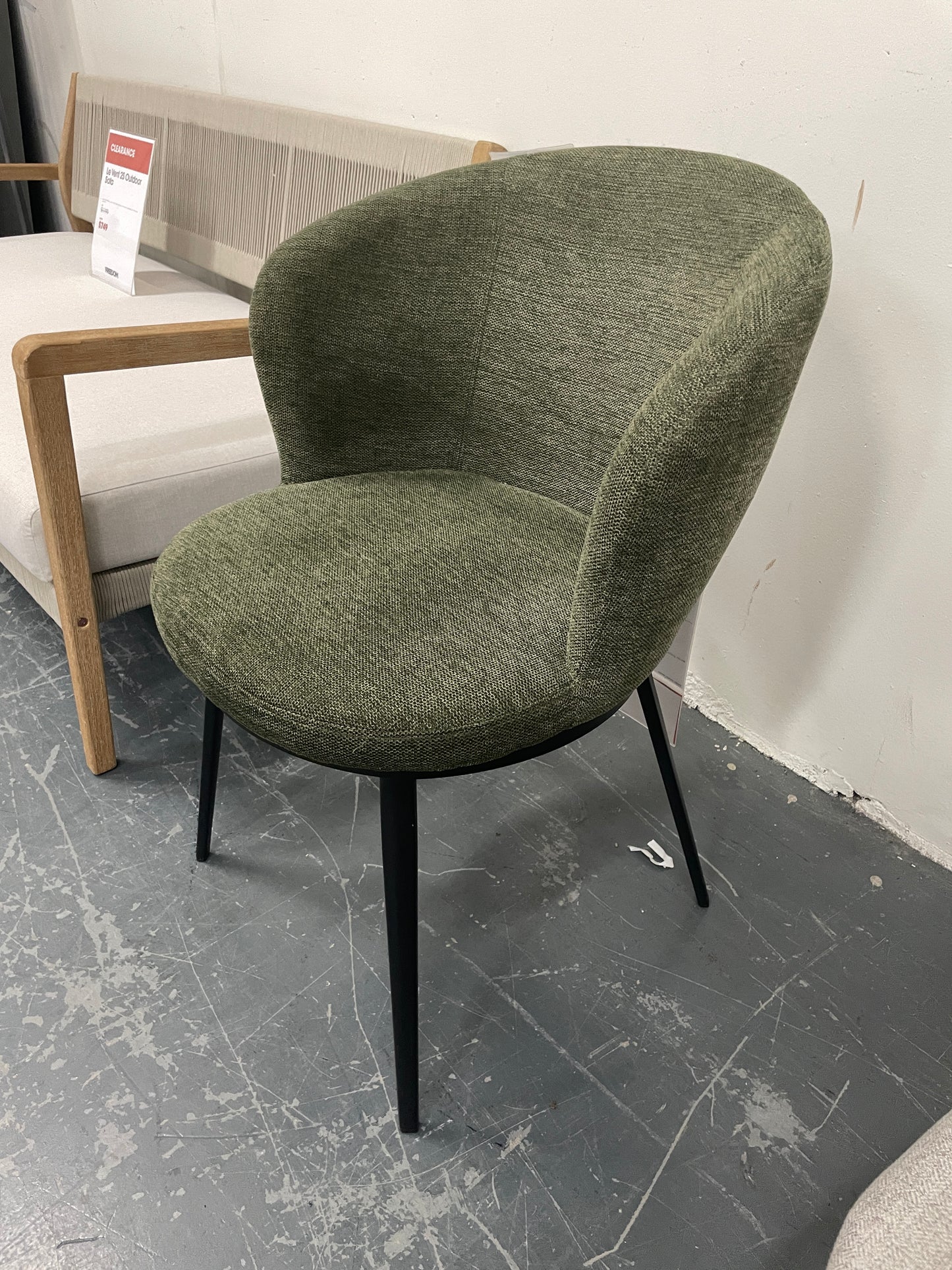 Freedom Ex-Display Selena Carver Dining Chair (Green)