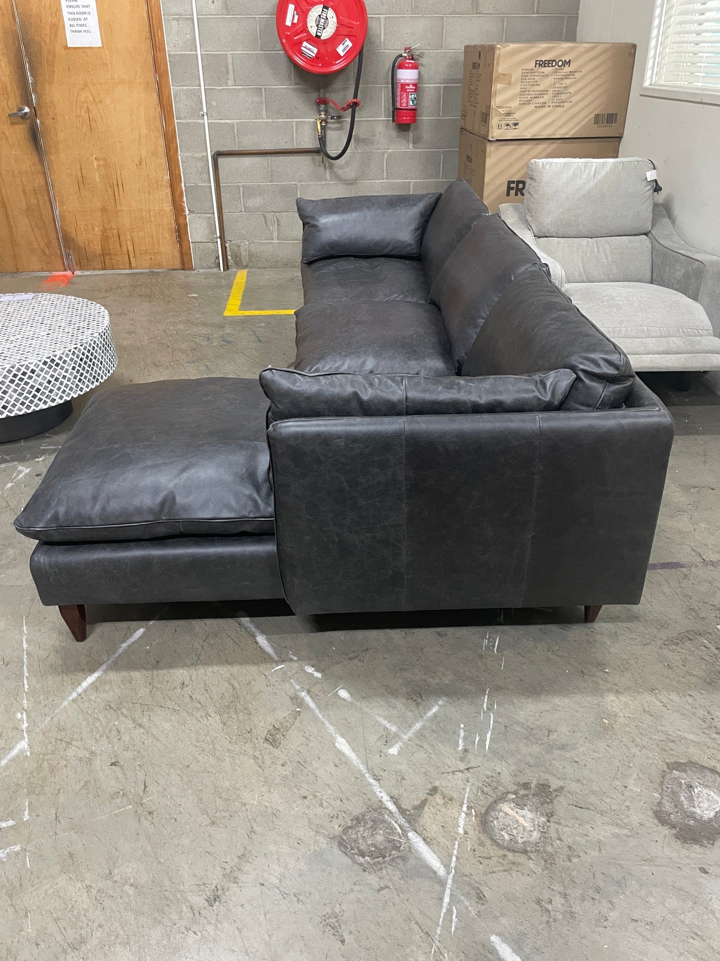 Freedom Ex-Display Eton Leather Modular Sofa