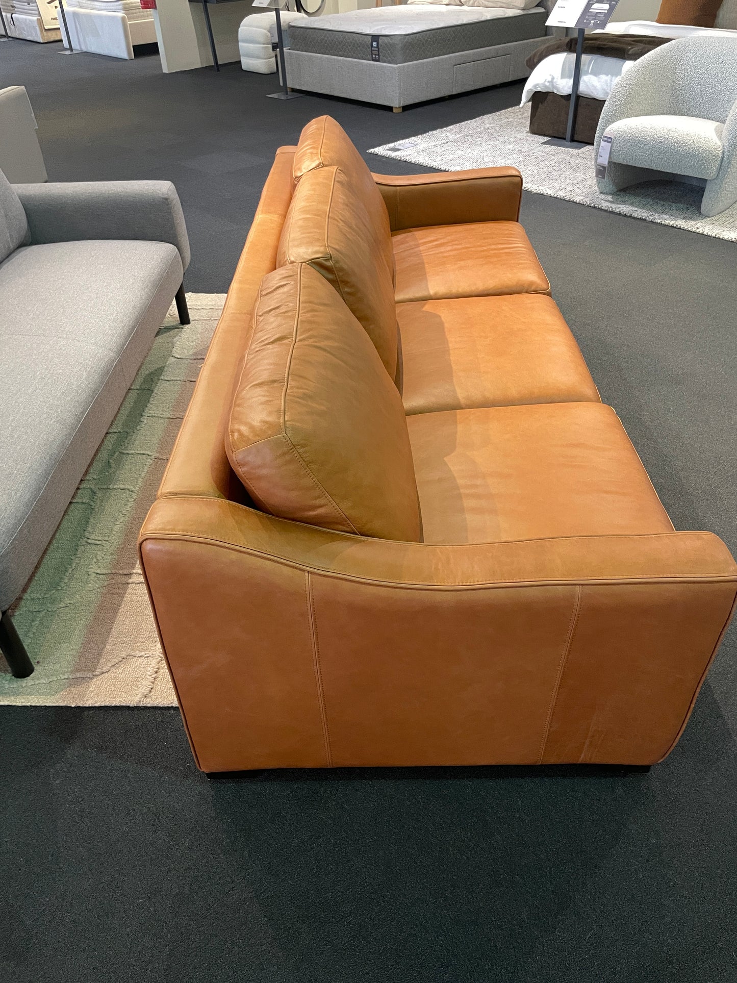 Freedom Ex-Display Autograph Leather 3 Seater Sofa