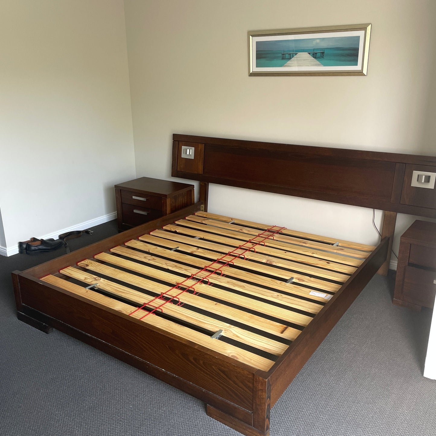 Forty Winks Wooden Frame King Bedframe w/ Lighting