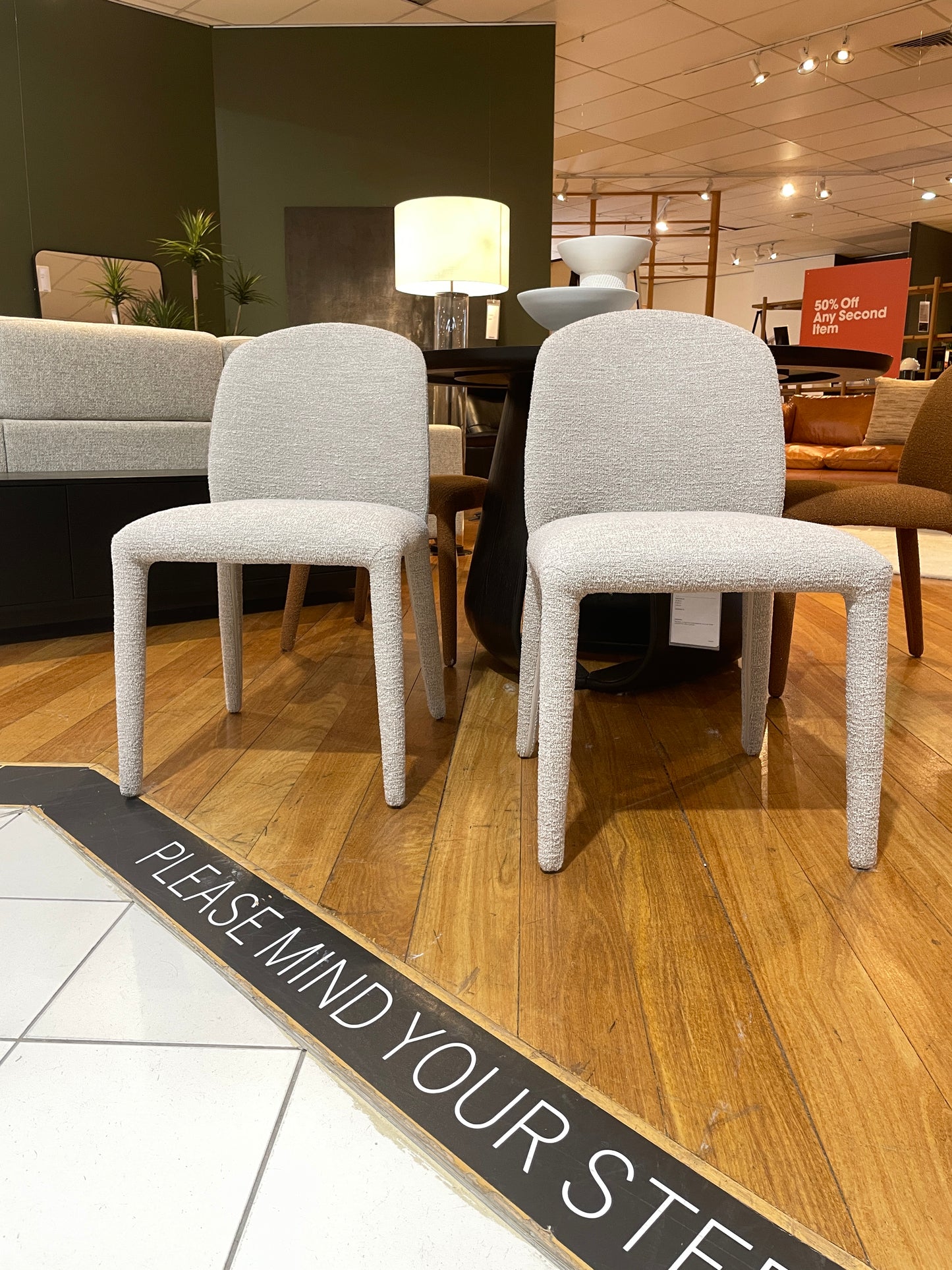 Freedom Ex-Display Avezzano Dining Chairs in Limestone (Set of 2)