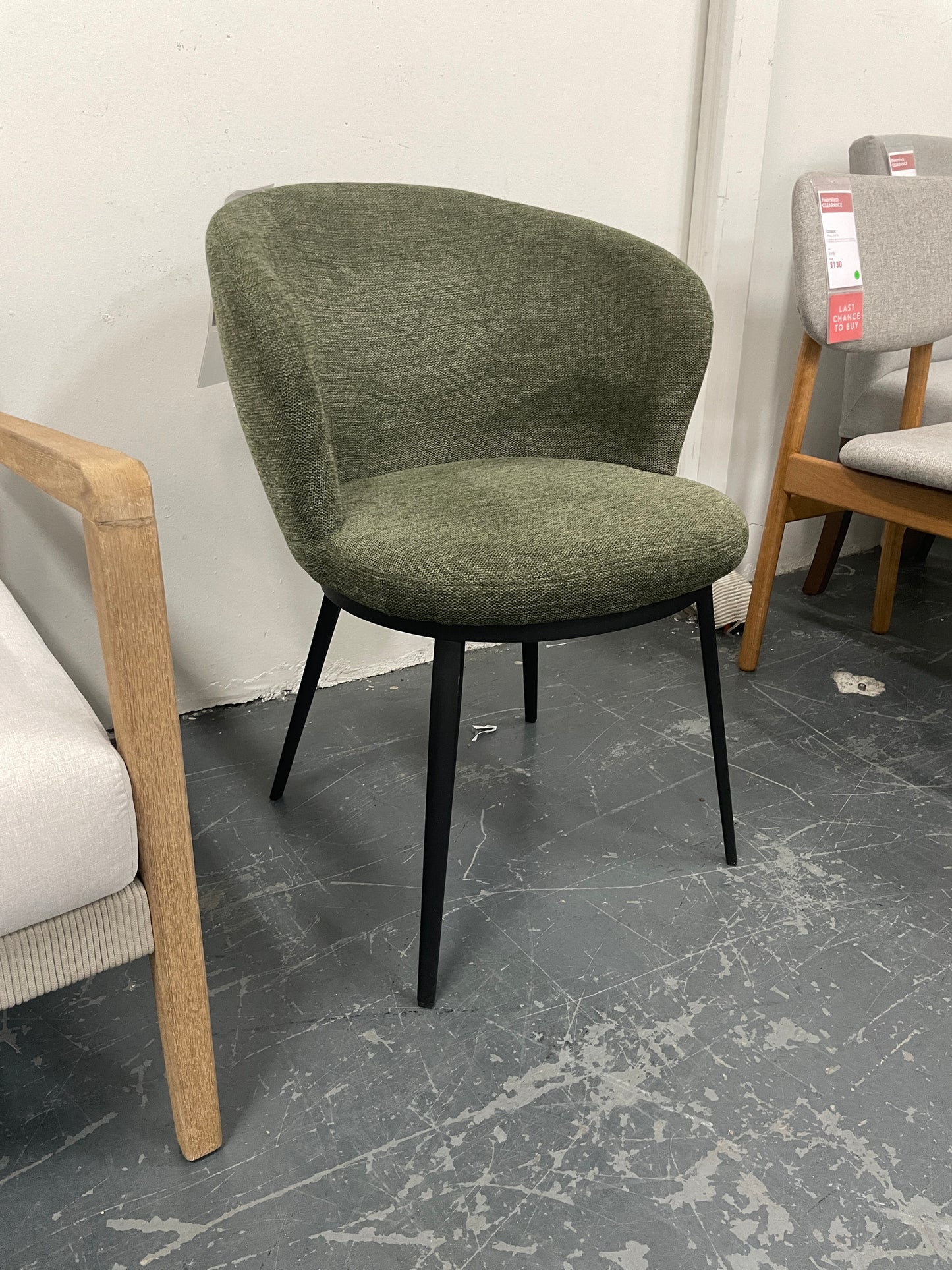 Freedom Ex-Display Selena Carver Dining Chair (Green)