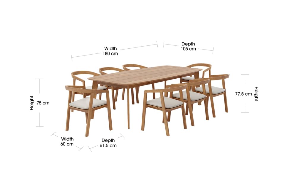 Freedom (PCR) Boree 9 Piece Outdoor Dining Set