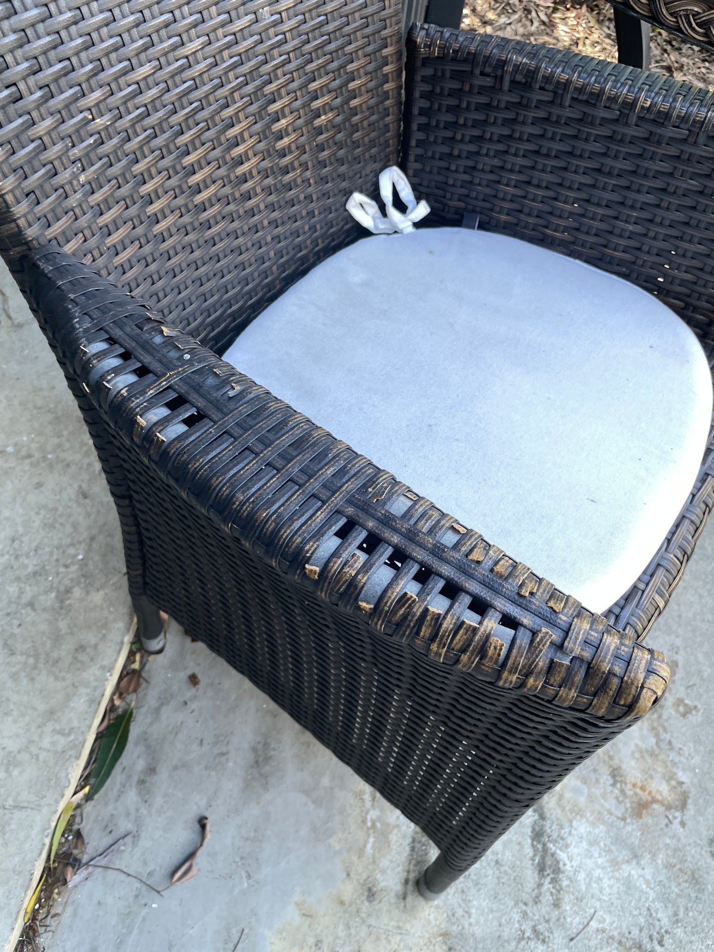 Outdoor Glass Tables and Rattan Chairs