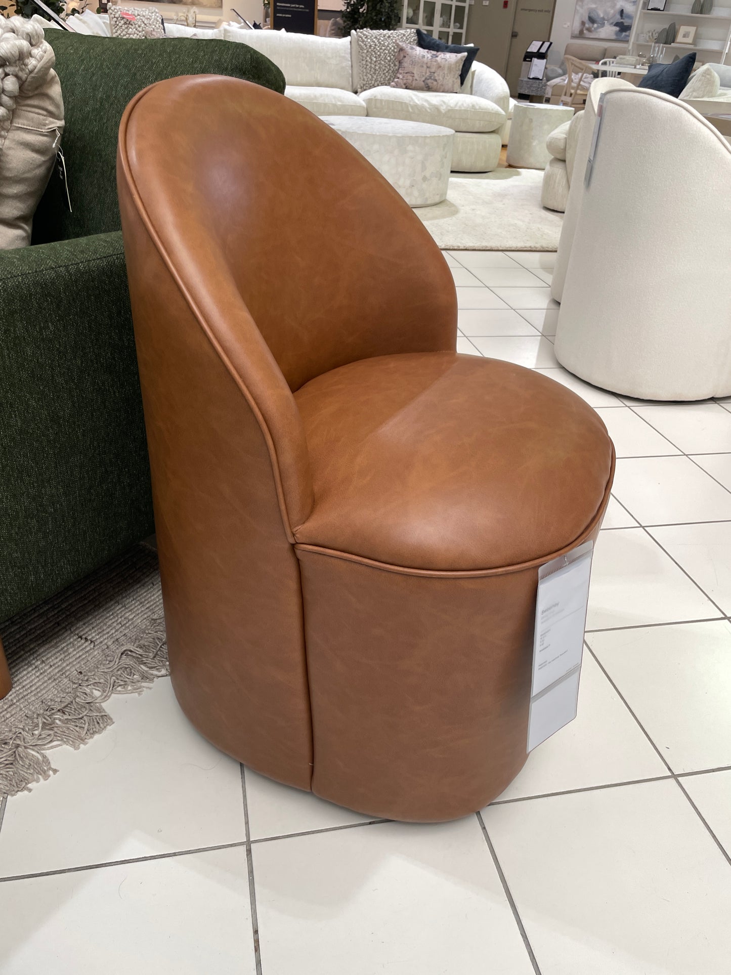 Freedom Ex-Display Sweeney Swivel Dining Chair (Tan)