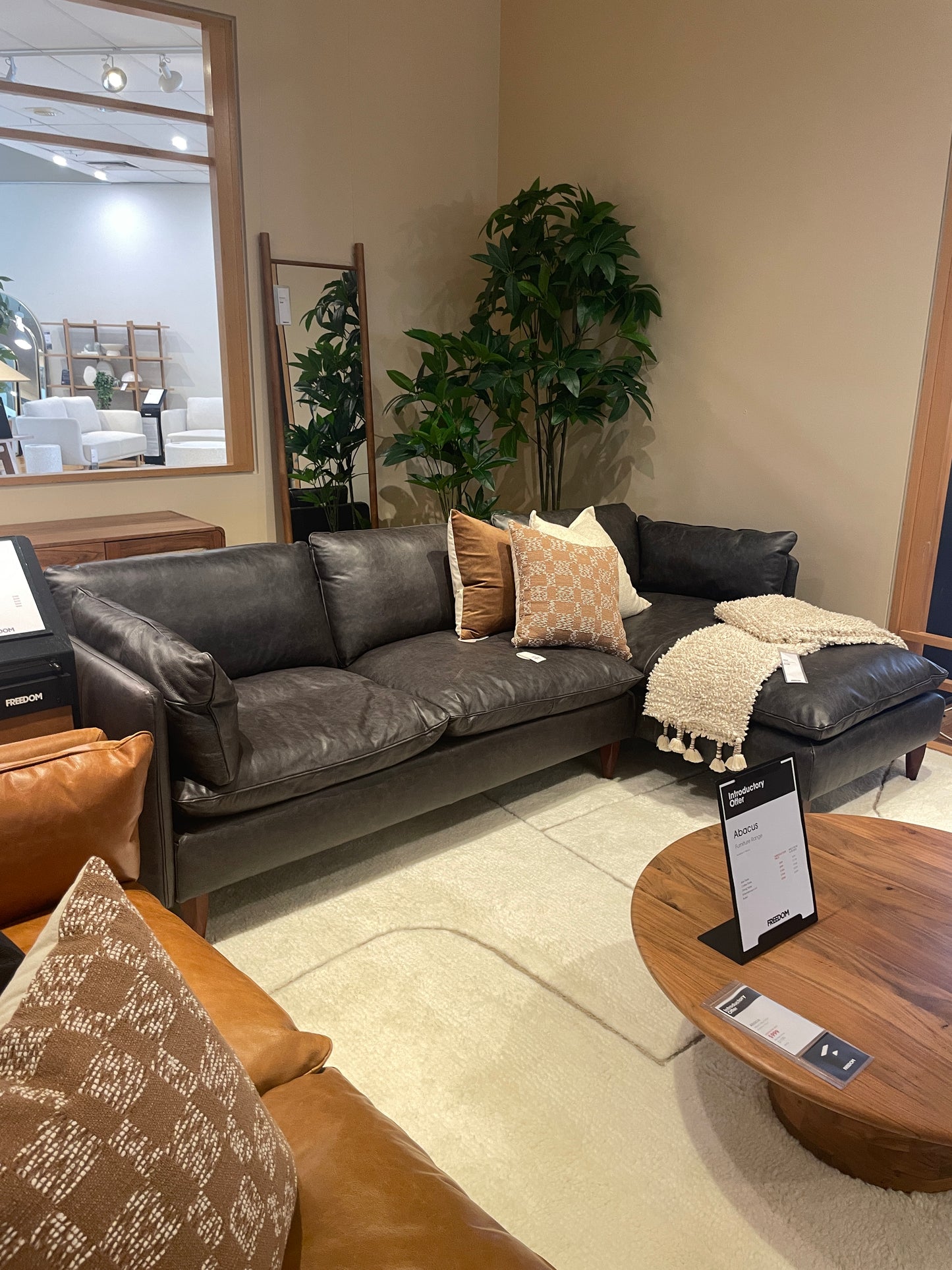 Freedom Ex-Display Eton Leather Modular Sofa