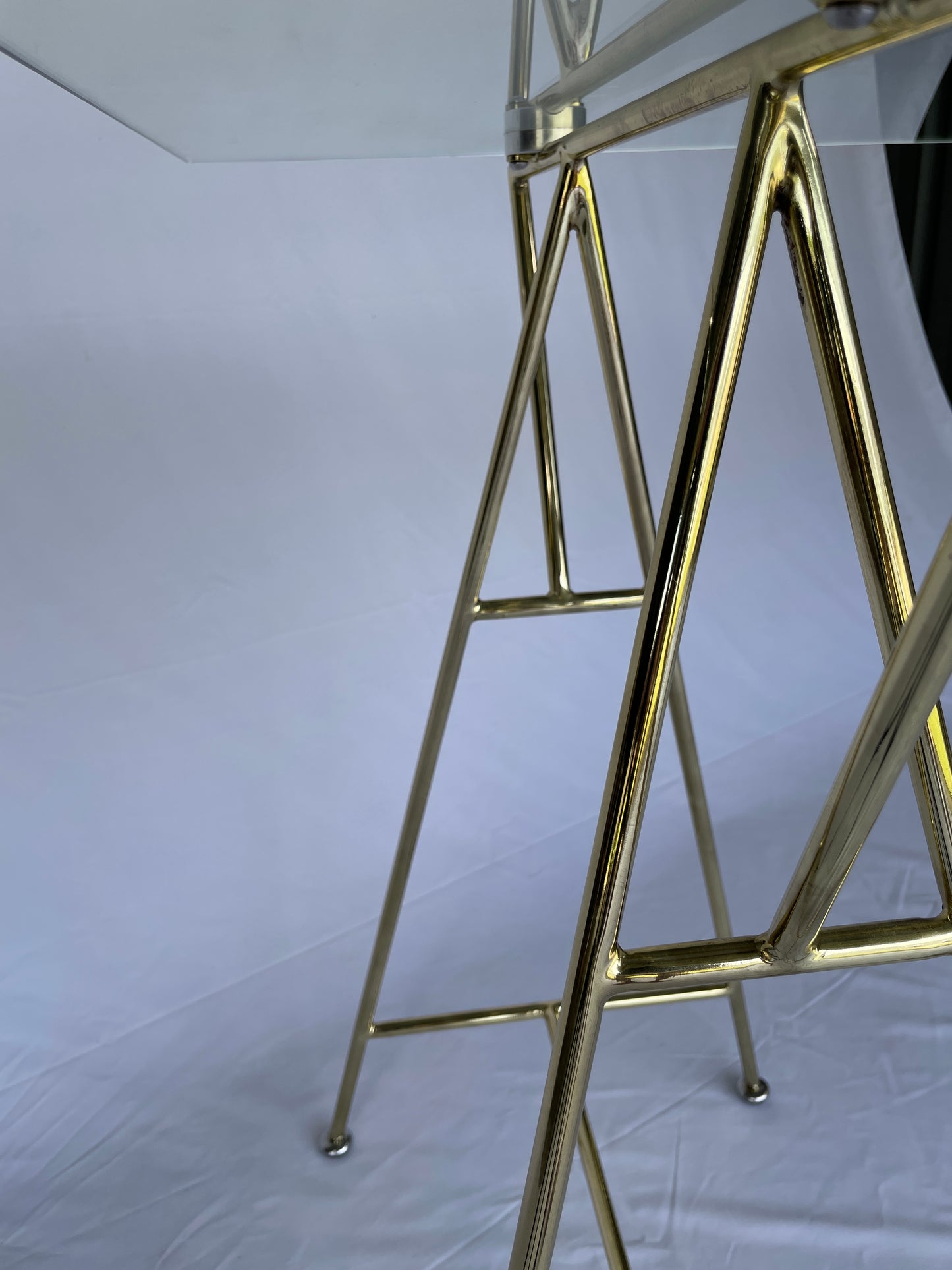 Freedom Glass Trestle Desk