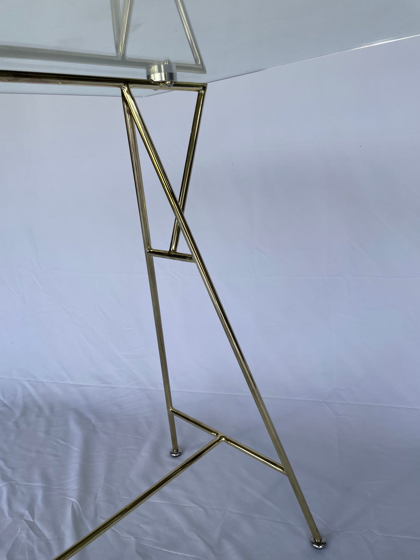 Freedom Glass Trestle Desk