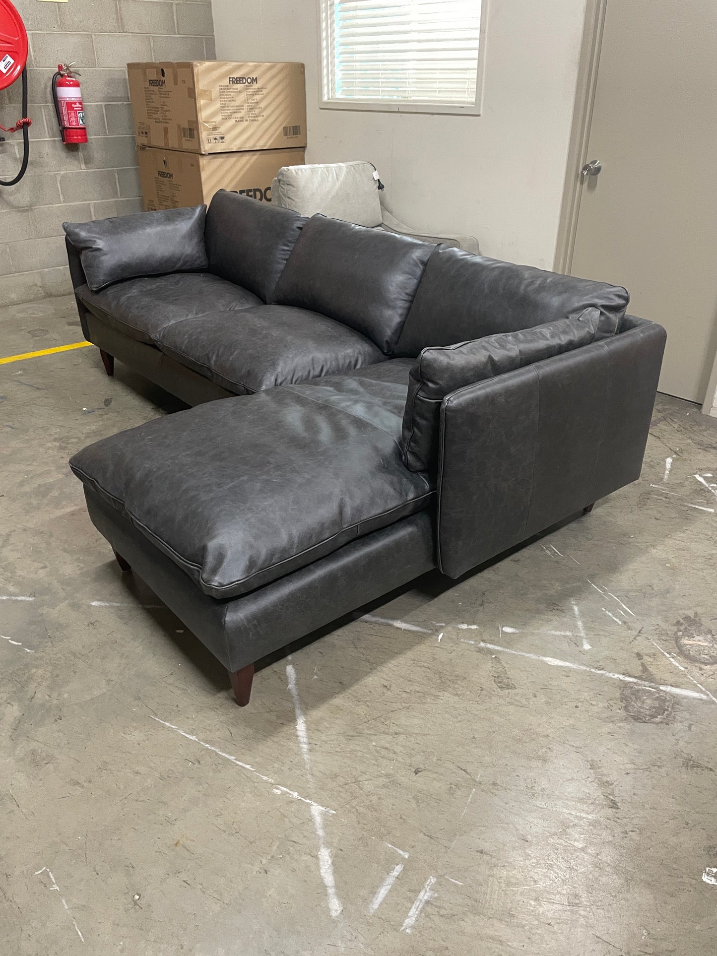 Freedom Ex-Display Eton Leather Modular Sofa