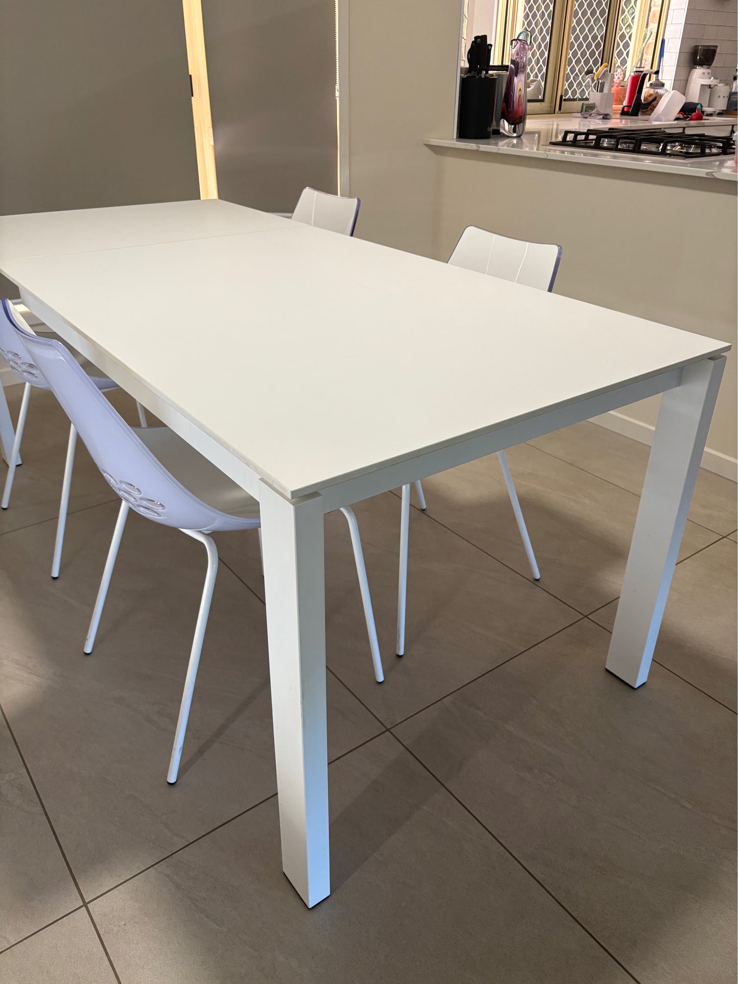 Baron Calligaris Extendable Table and 4 Dining Chairs
