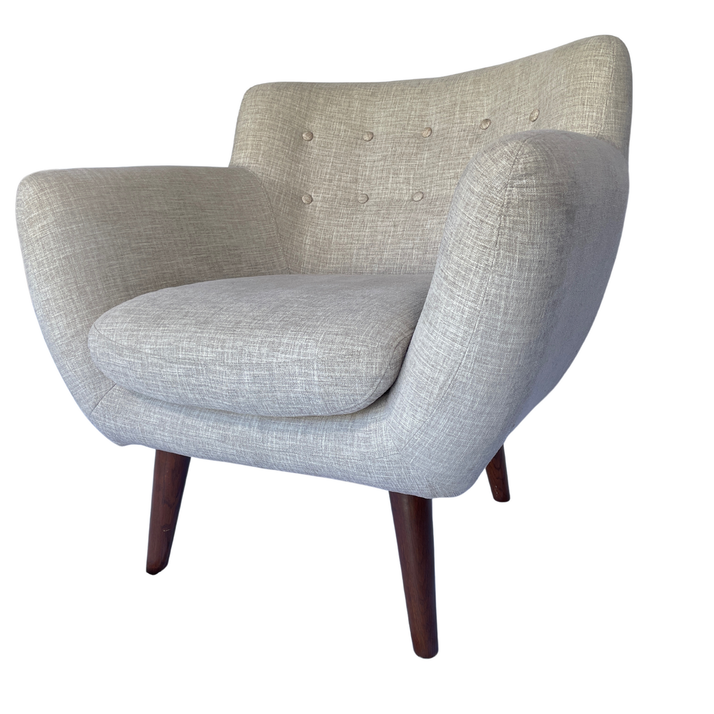 Dare Gallery Beige Grey Retro Occasional Chair