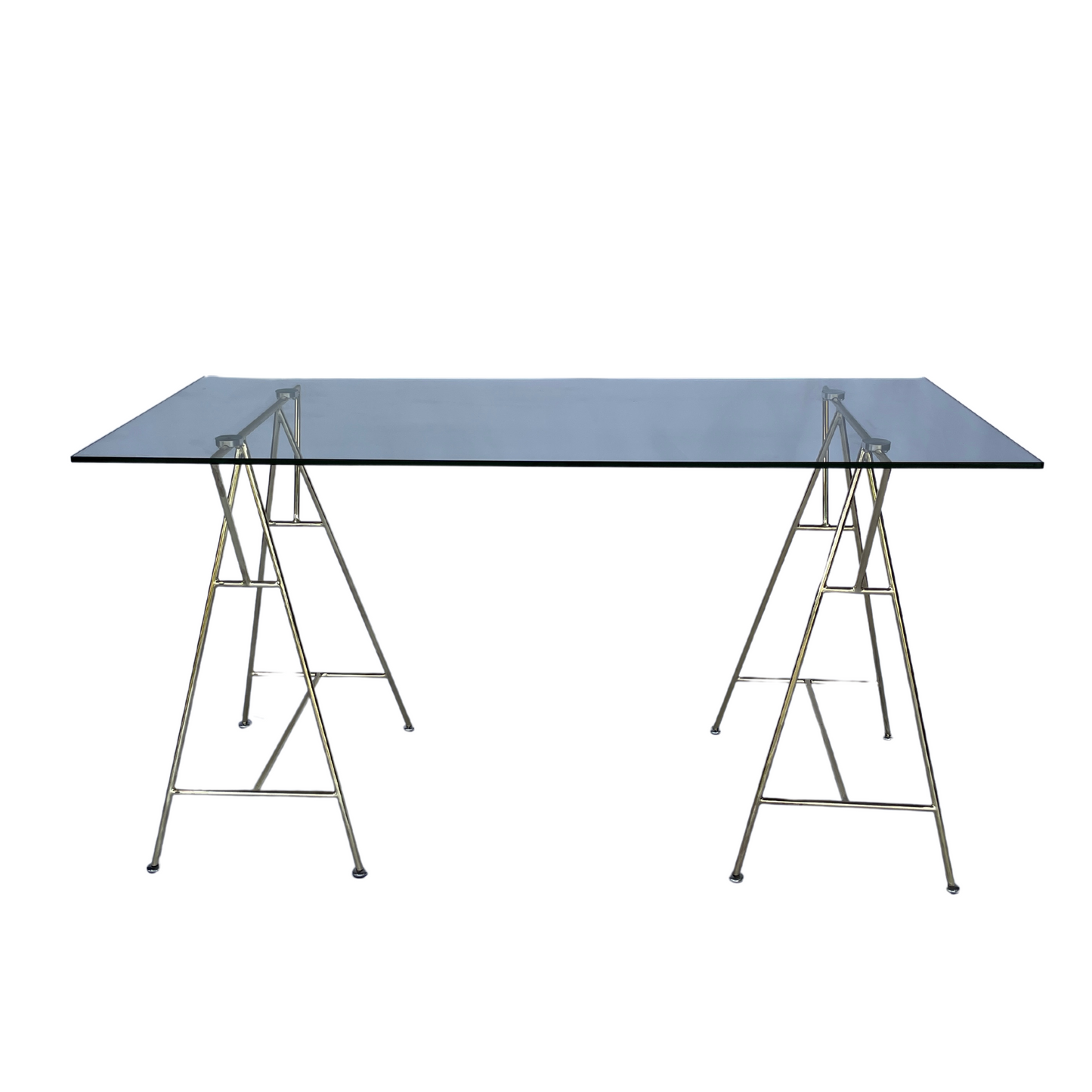 Freedom Glass Trestle Desk