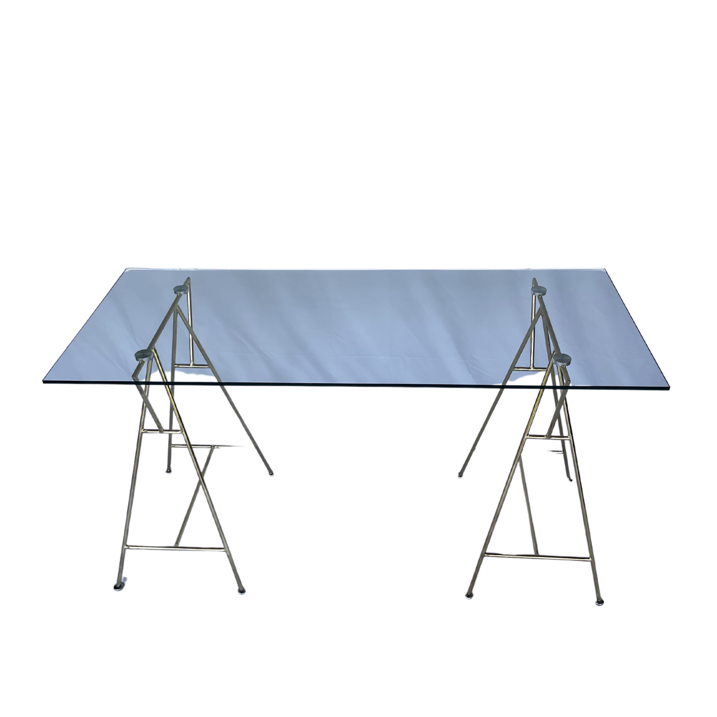 Freedom Glass Trestle Desk