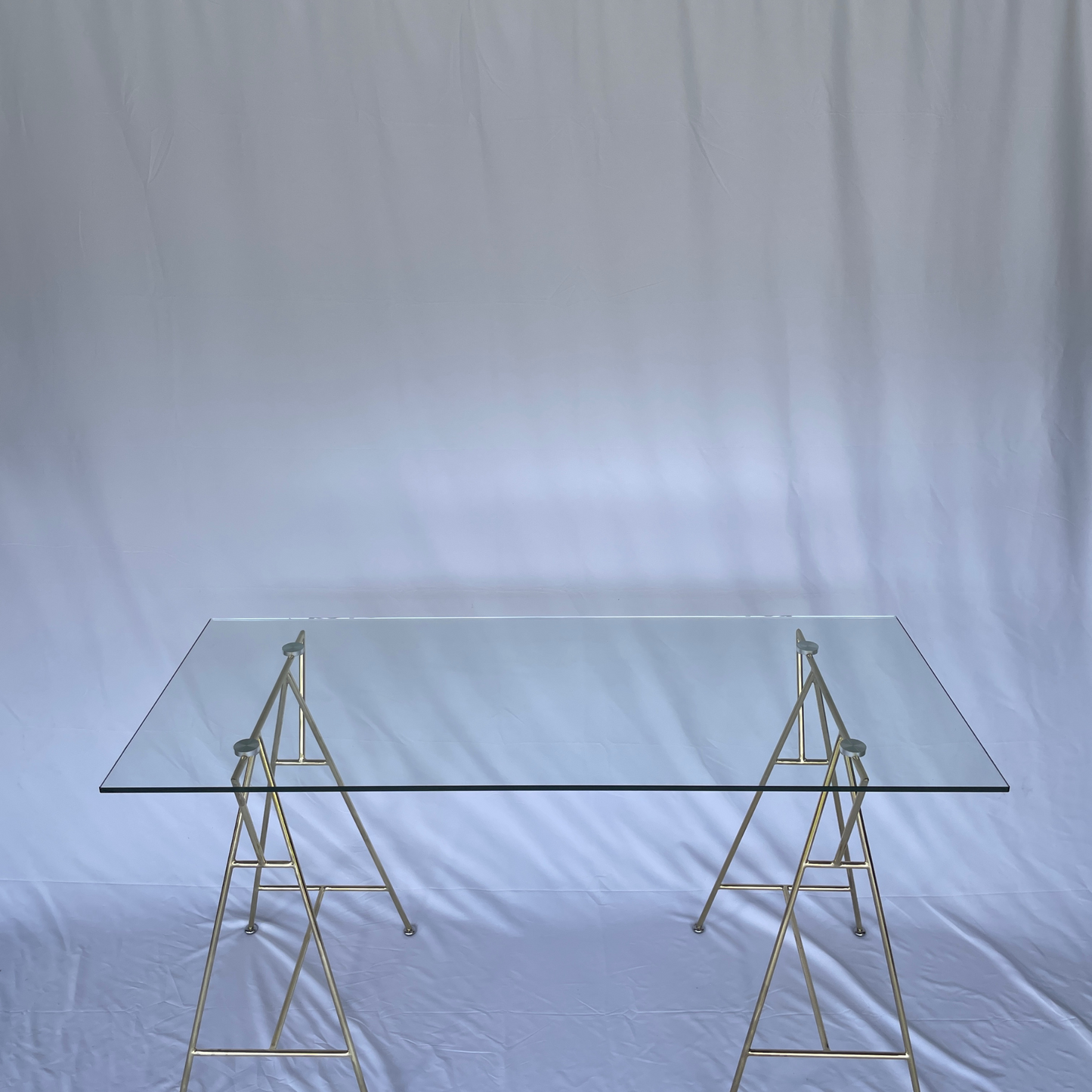 Freedom Glass Trestle Desk