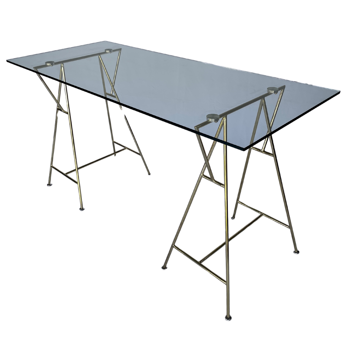 Freedom Glass Trestle Desk
