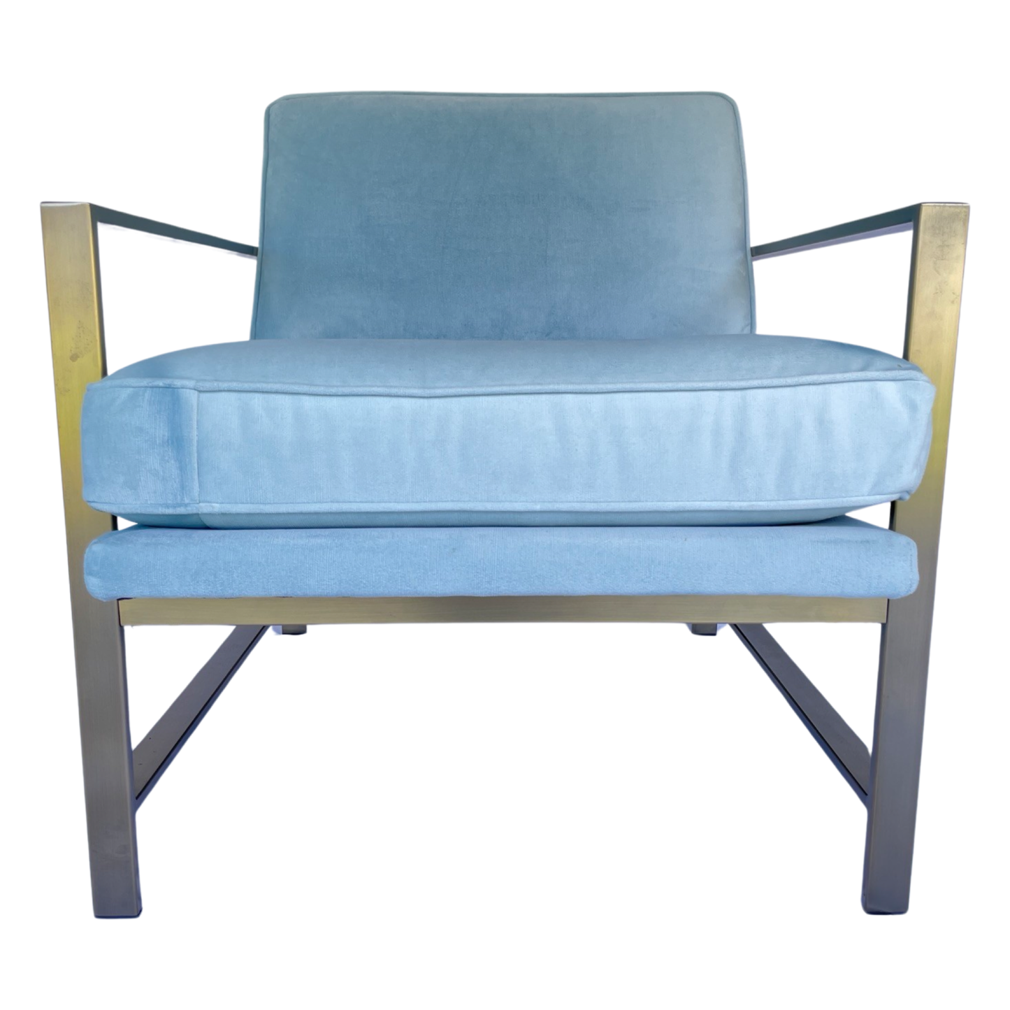 West Elm Brass Frame Occasional Chair