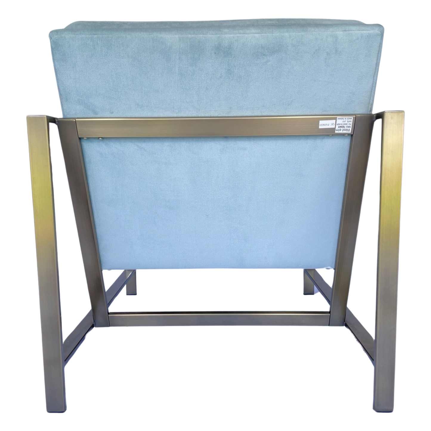 West Elm Brass Frame Occasional Chair