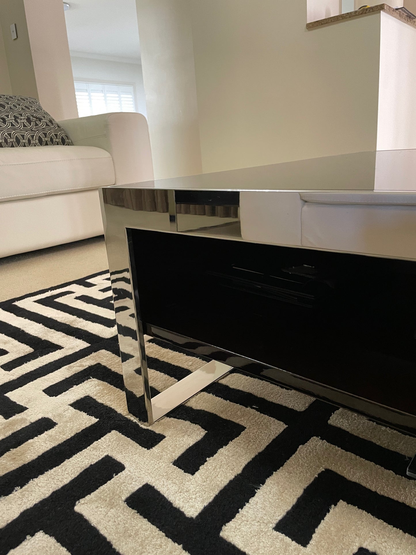 Dark Polished Veneer Coffee Table