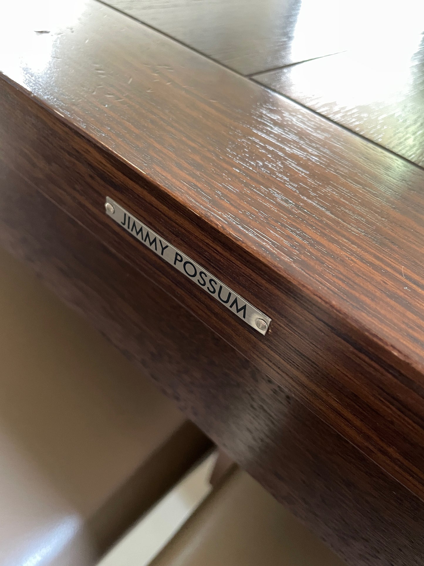 Jimmy Possum Dining Table + 8 Leather Chairs