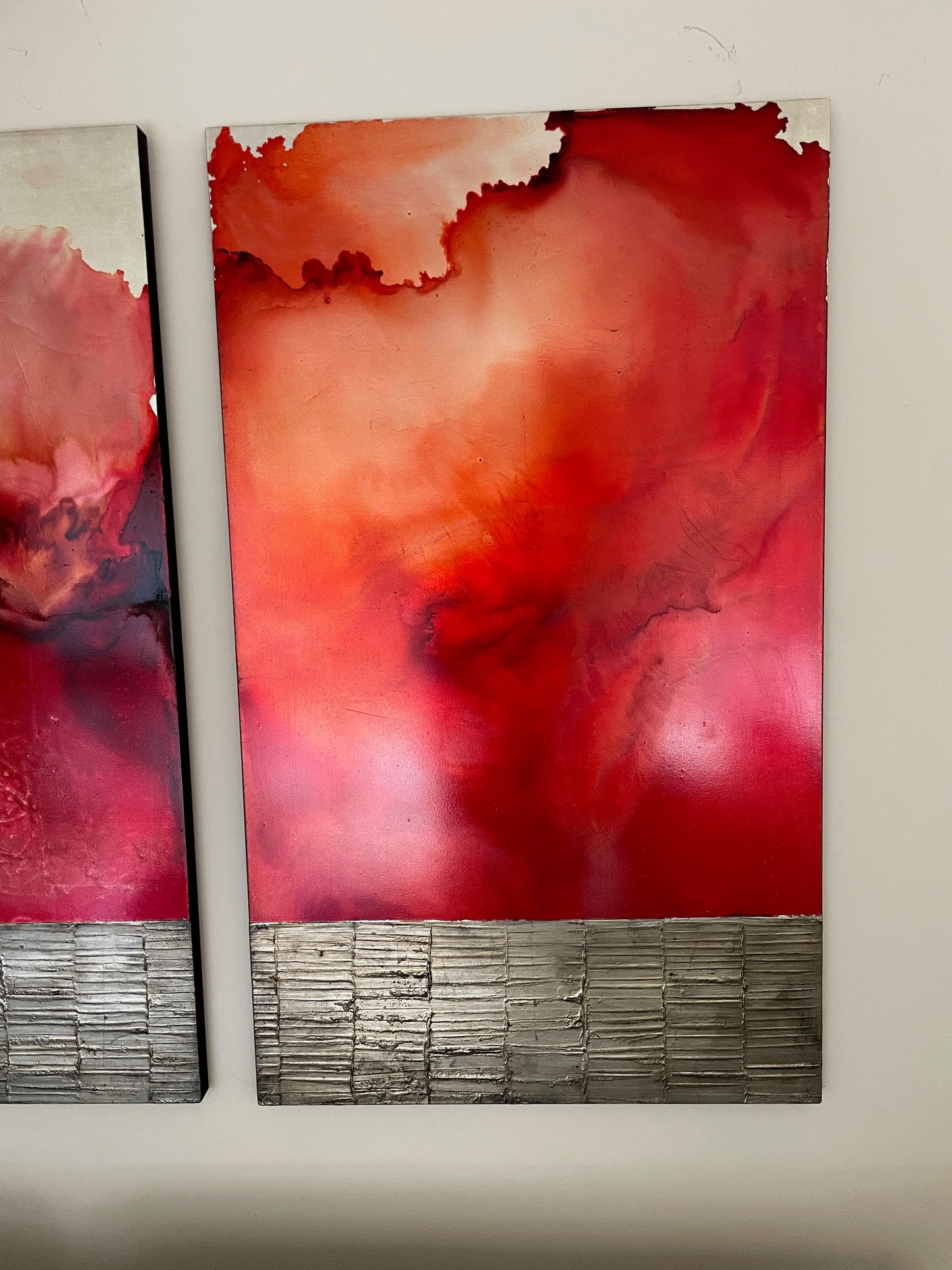 Two Piece Metallic Artwork