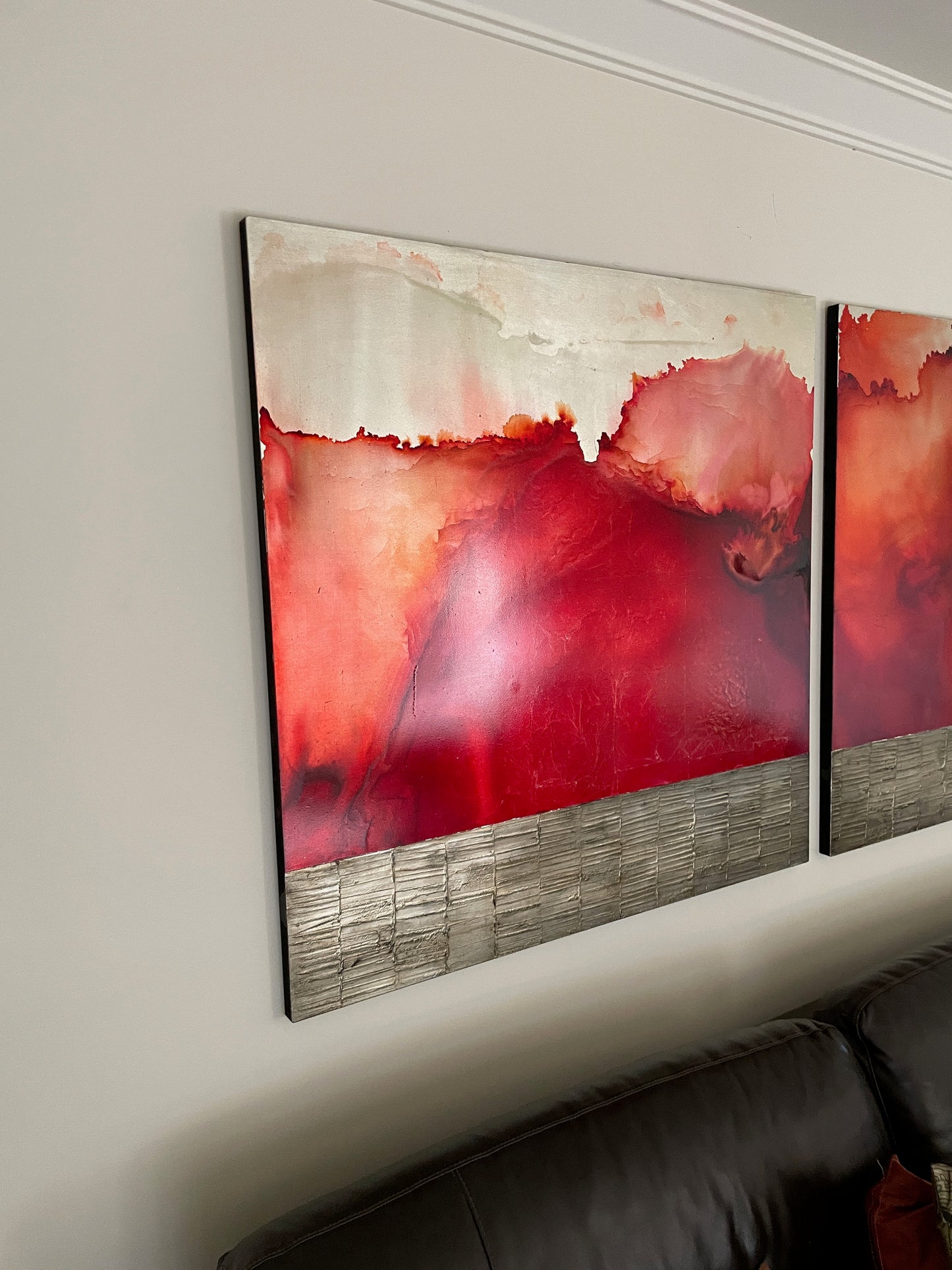 Two Piece Metallic Artwork