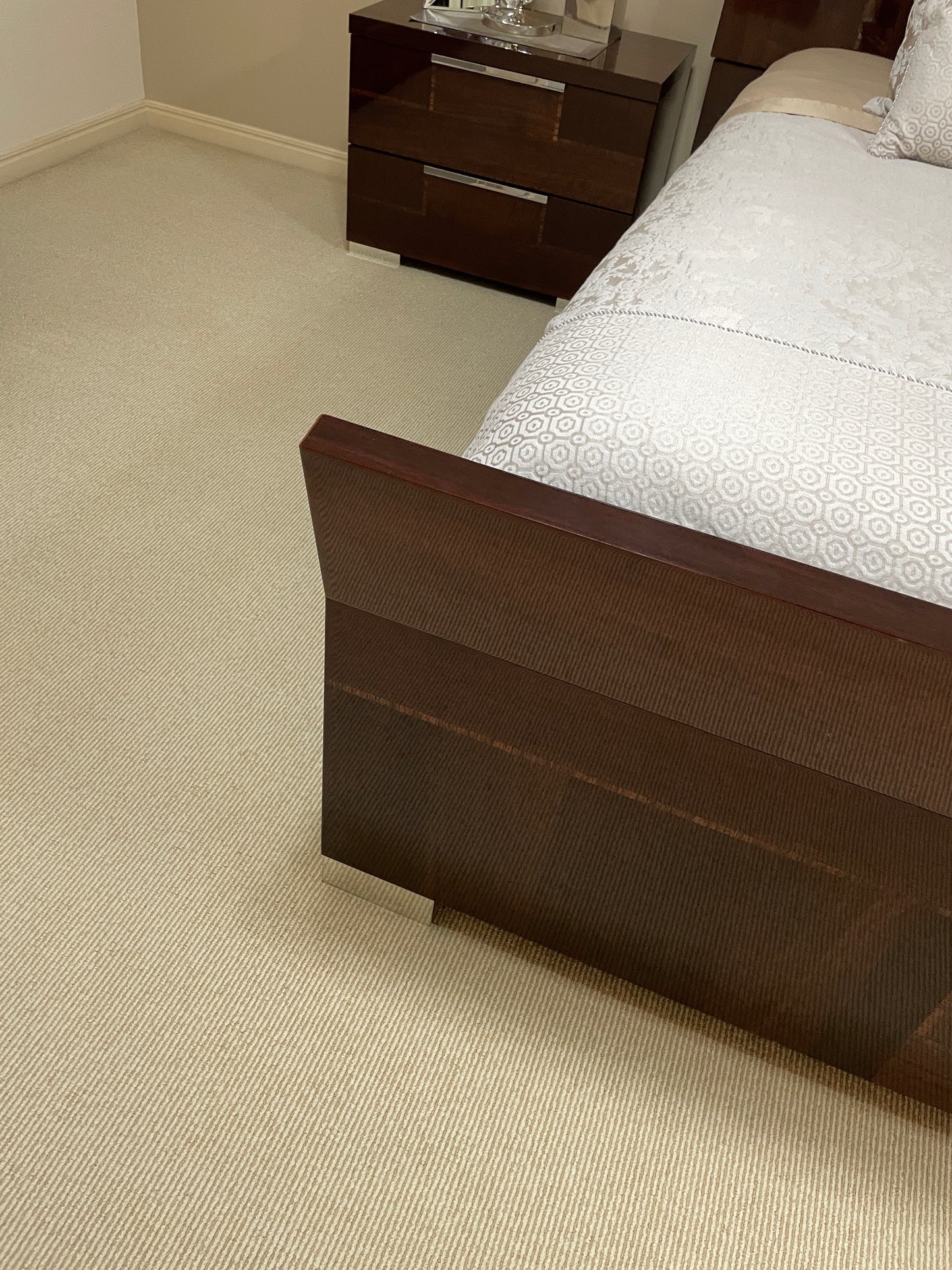 Polished King Bed and Bedside Tables