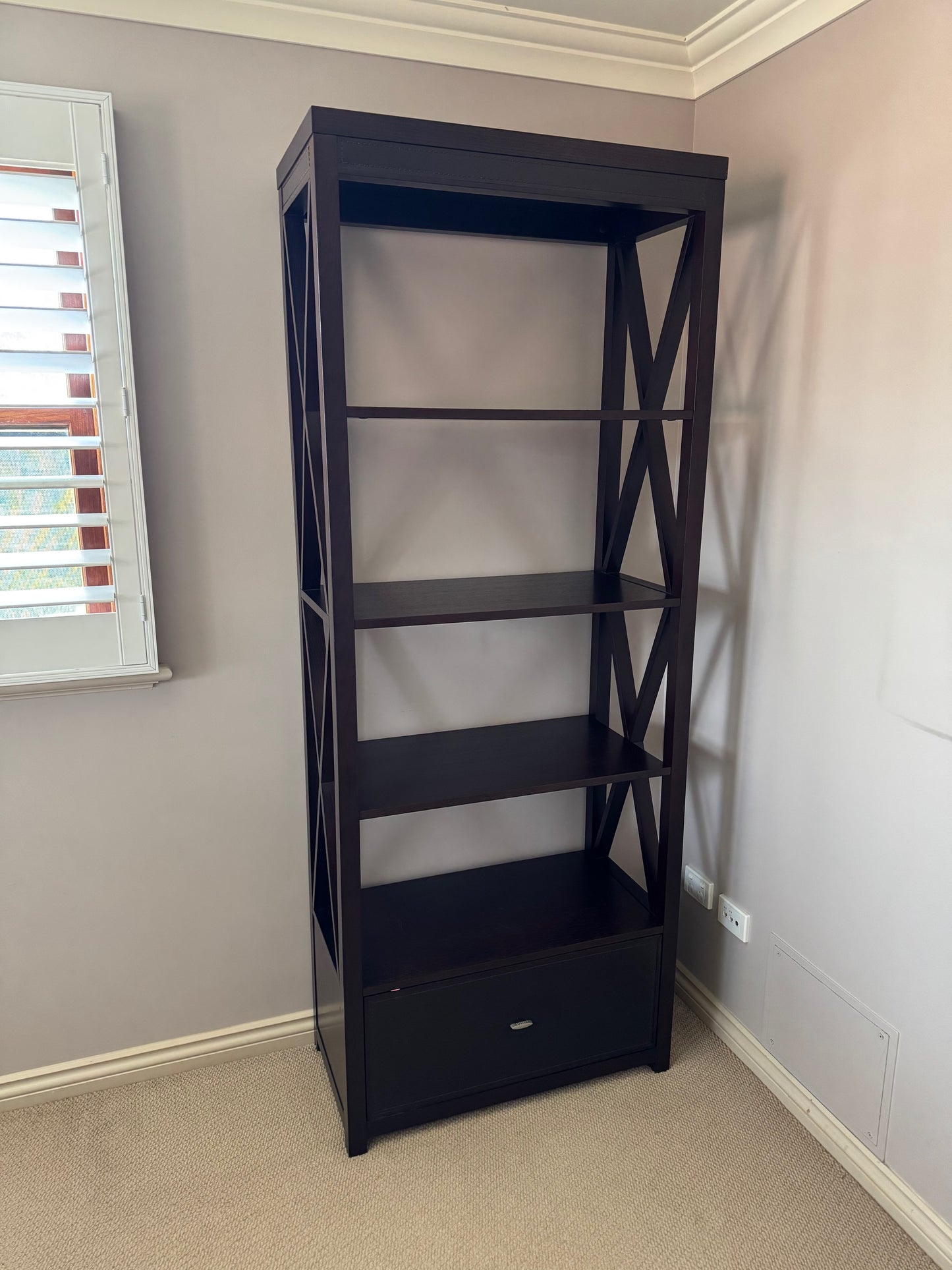Dark Timber Bookcase