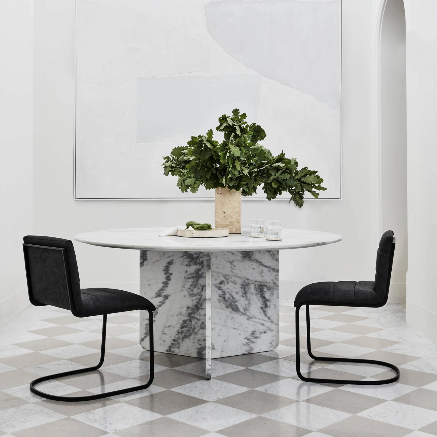 Coco Republic Como Marble Dining Table 1.6m