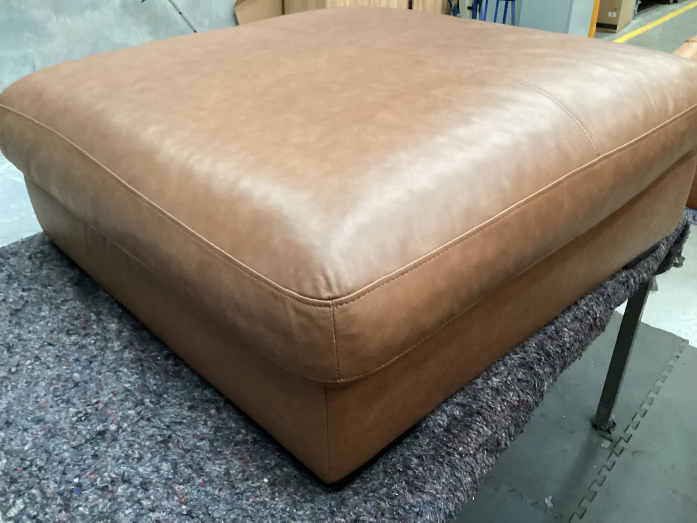Freedom PCR Long Island Leather Ottoman