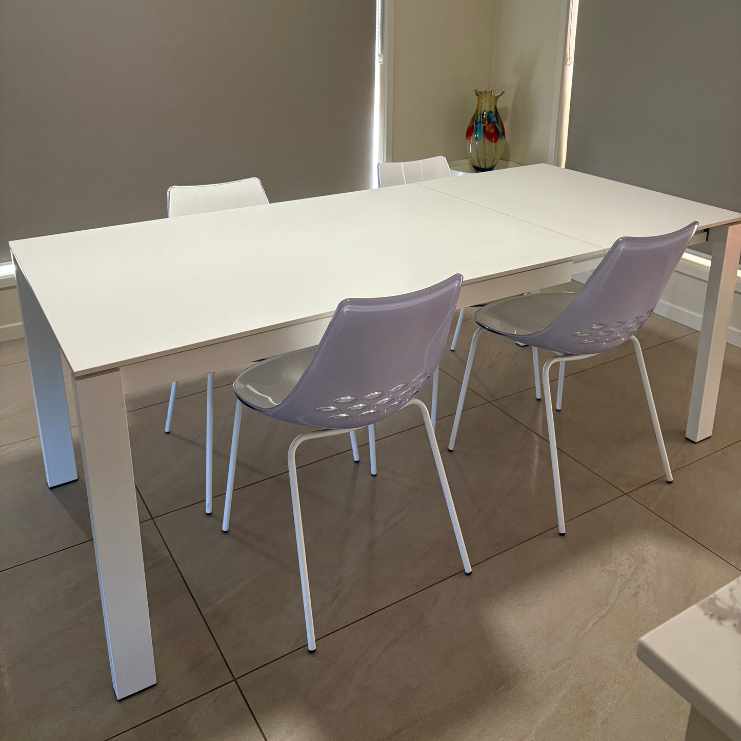 Baron Calligaris Extendable Table and 4 Dining Chairs