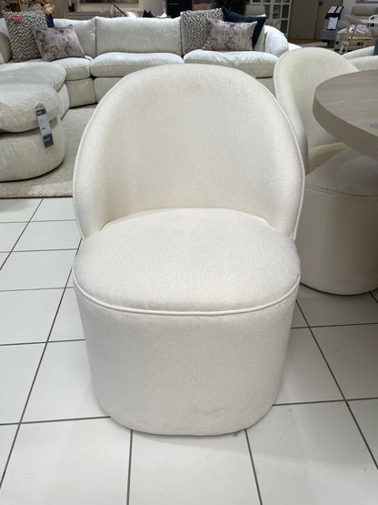 Freedom Ex-Display Sweeney Swivel Dining Chair (Ivory)