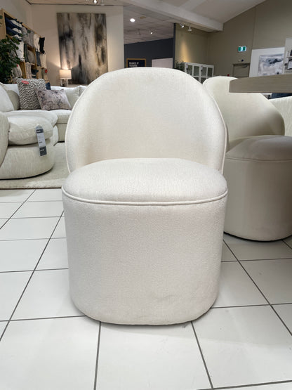 Freedom Ex-Display Sweeney Swivel Dining Chair (Ivory)