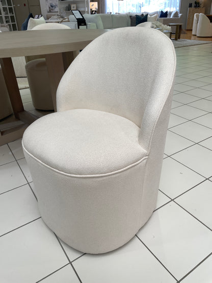 Freedom Ex-Display Sweeney Swivel Dining Chair (Ivory)