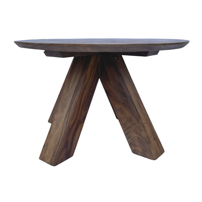 Coco Republic Hunter Suar Round Timber Dining Table 1.2m