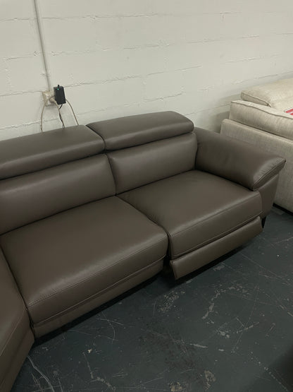 Freedom Clearance Cora Leather Electric Modular Recliner Sofa