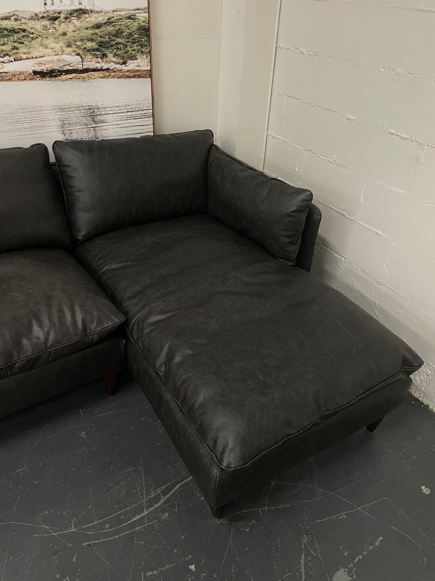 Freedom Ex-Display Eton Leather Modular Sofa