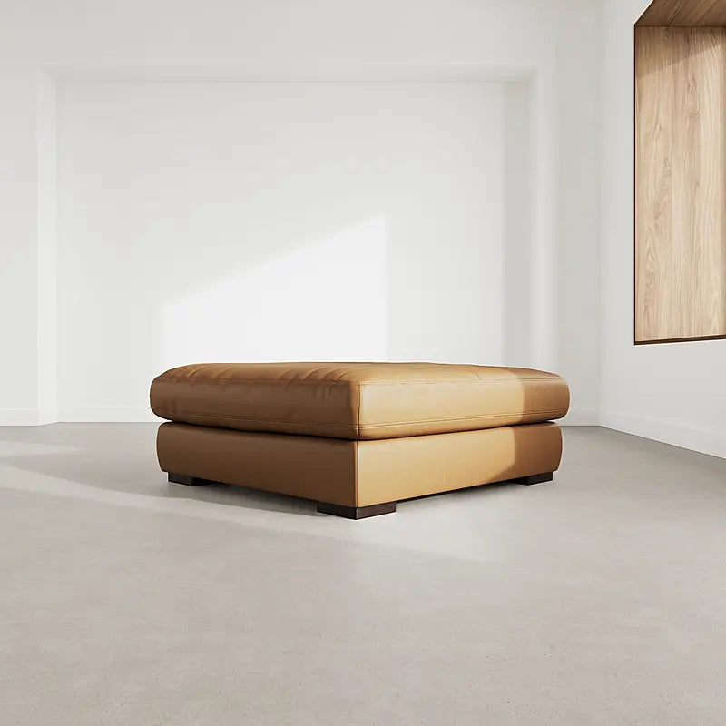 Freedom PCR Long Island Leather Ottoman