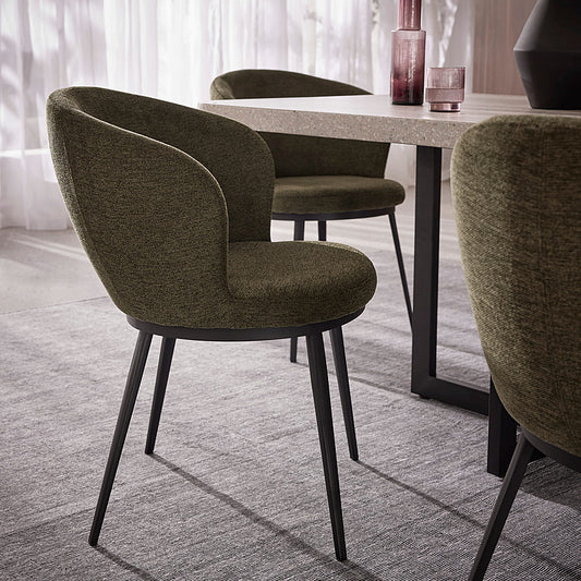Freedom Ex-Display Selena Carver Dining Chair (Green)