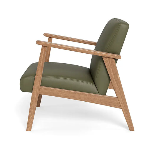 Freedom Ex-Display Den Oak Leg Leather Armchair