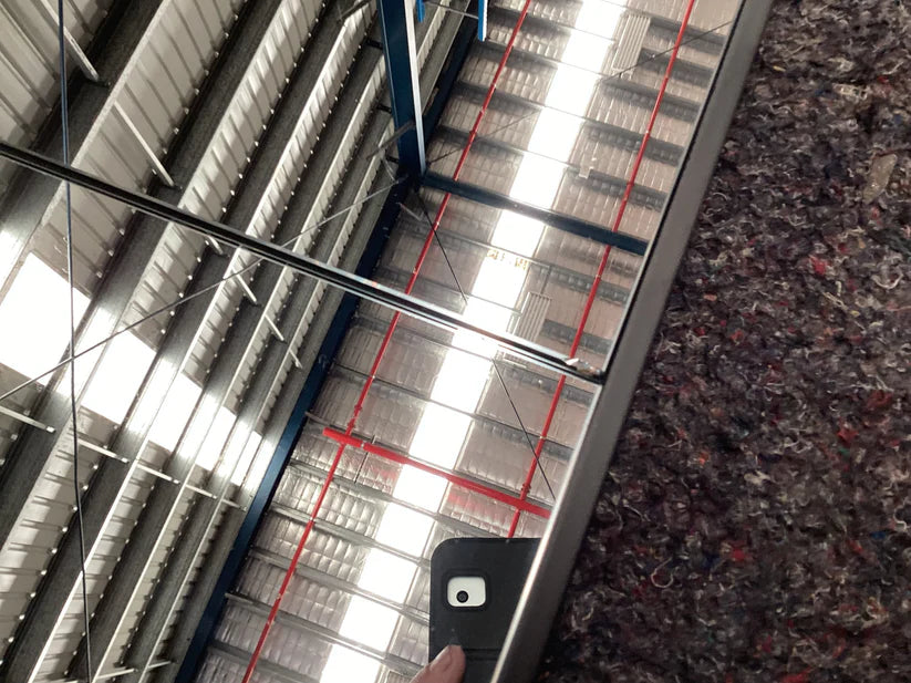 Freedom Grid Floor Mirror Black