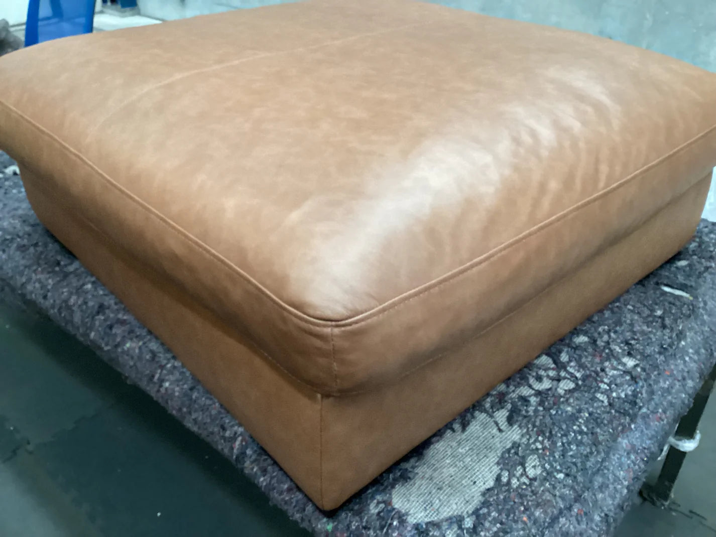 Freedom PCR Long Island Leather Ottoman