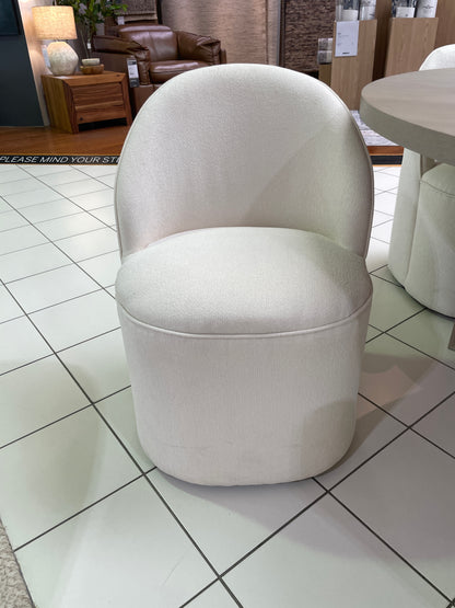 Freedom Ex-Display Sweeney Swivel Dining Chair (Ivory)