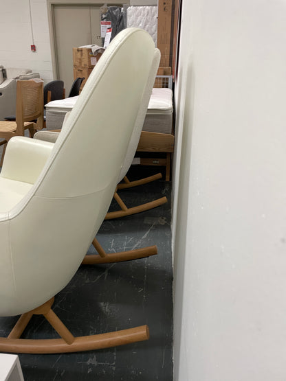 Freedom Ex-Display Evie Leather Rocking Chair (White)