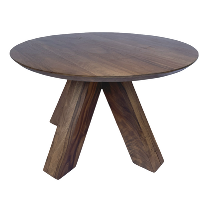 Coco Republic Hunter Suar Round Timber Dining Table 1.2m