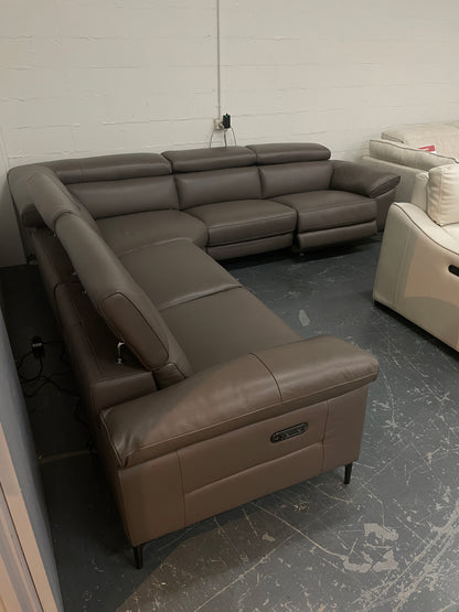 Freedom Clearance Cora Leather Electric Modular Recliner Sofa