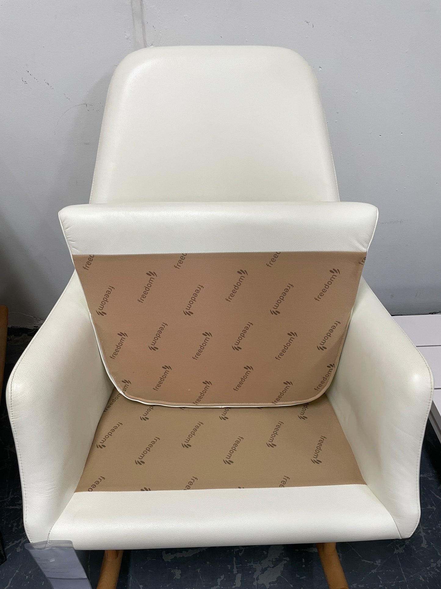 Freedom Ex-Display Evie Leather Rocking Chair (White)