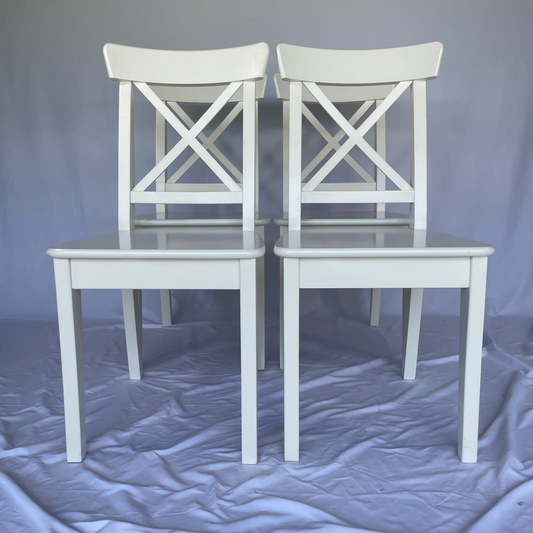 IKEA INGOLF White Dining Chairs